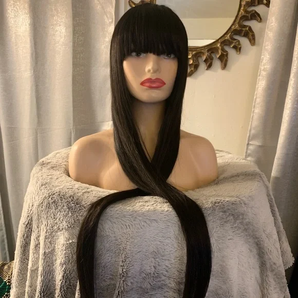 Cleopatra styled machine made wig - Picture 7 of 11